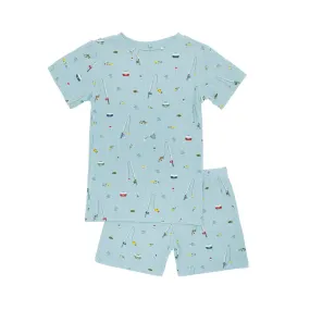 Gone Fishing Small Ribbed Shorts Two-Piece Set