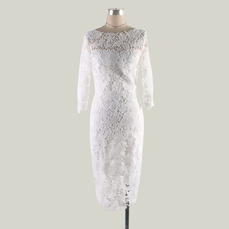 Gorgeous White Lace Bodycon Dress