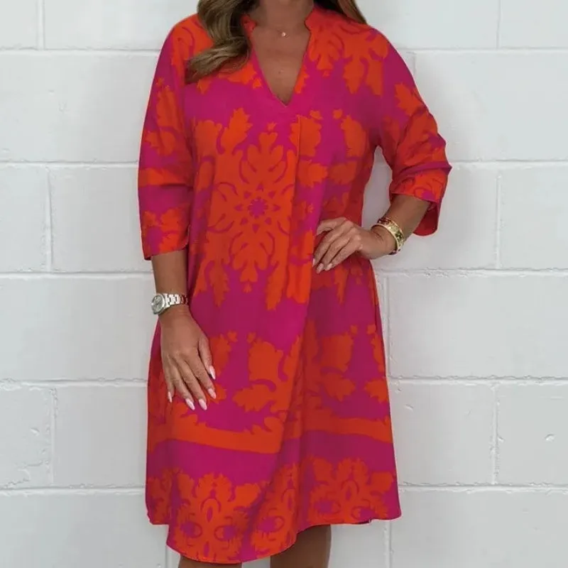 Jemma | Bold Patterned Tunic Dress