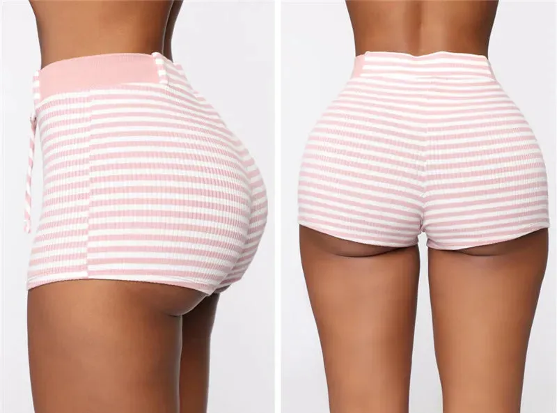 JuliaFashion - Striped Pajama Set Sleepwear Shorts Suits