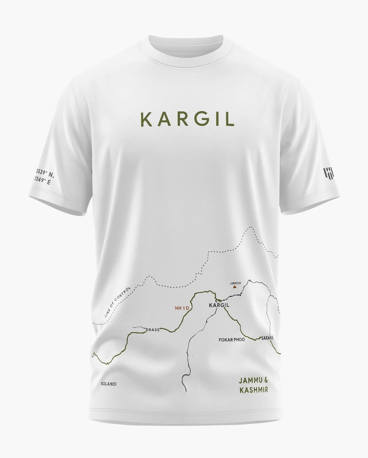 KARGIL NH 1 D MAP Signature LuxeSoft Cotton T-Shirt