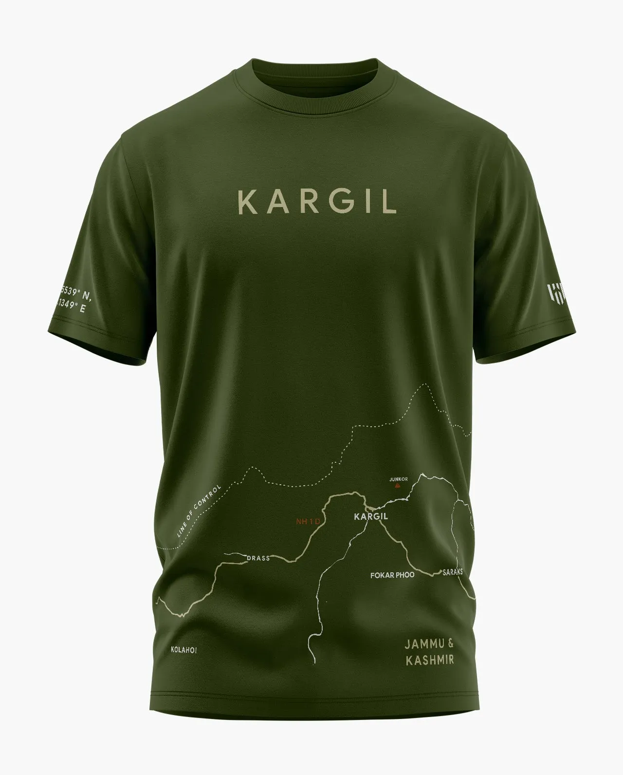 KARGIL NH 1 D MAP Signature LuxeSoft Cotton T-Shirt