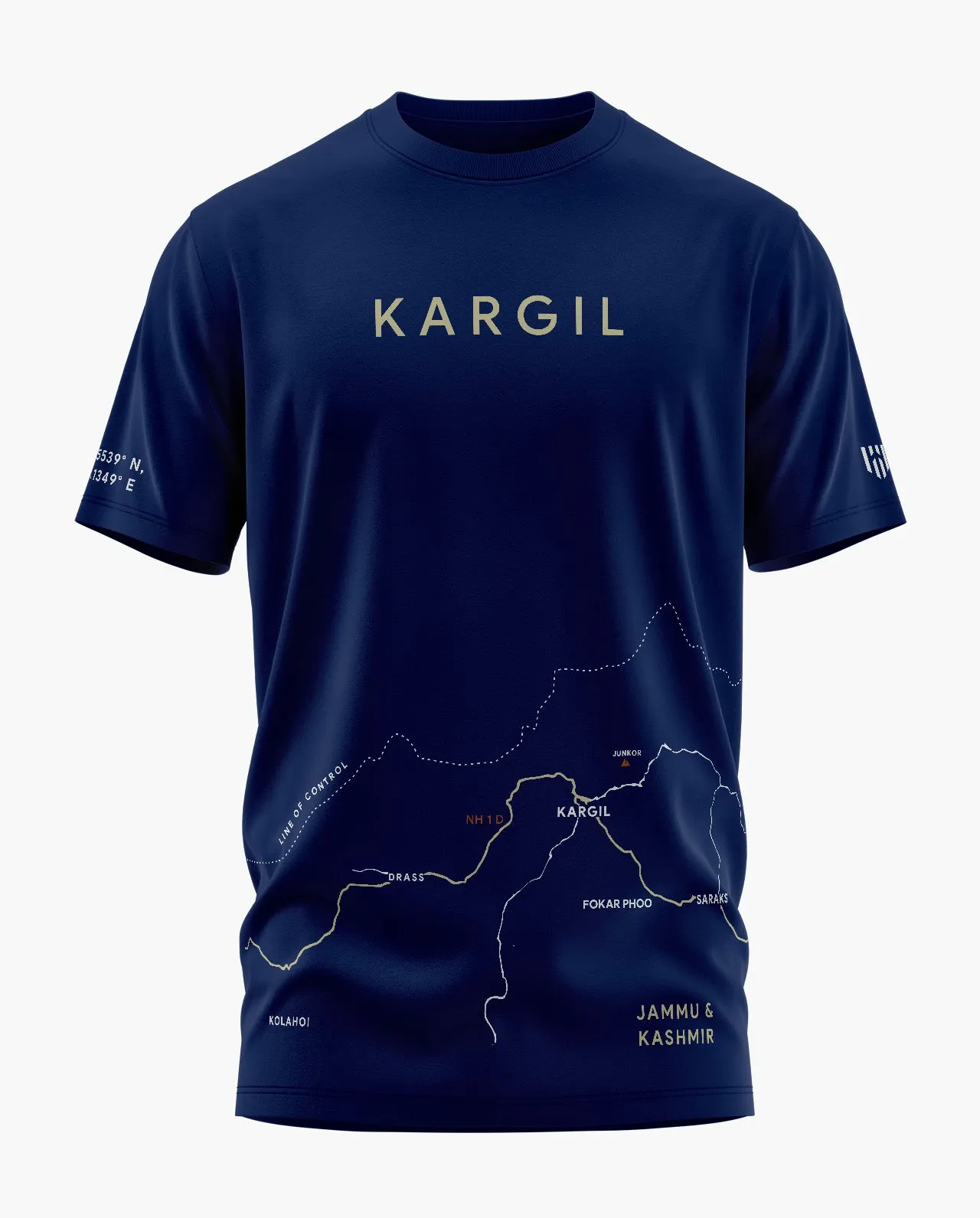 KARGIL NH 1 D MAP Signature LuxeSoft Cotton T-Shirt