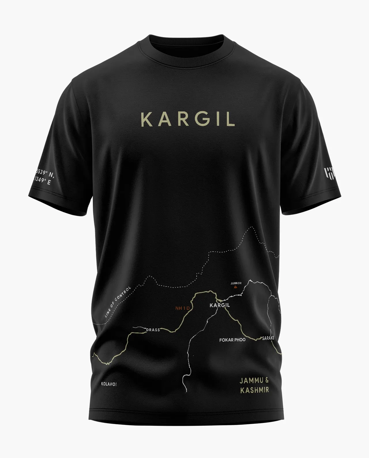 KARGIL NH 1 D MAP Signature LuxeSoft Cotton T-Shirt