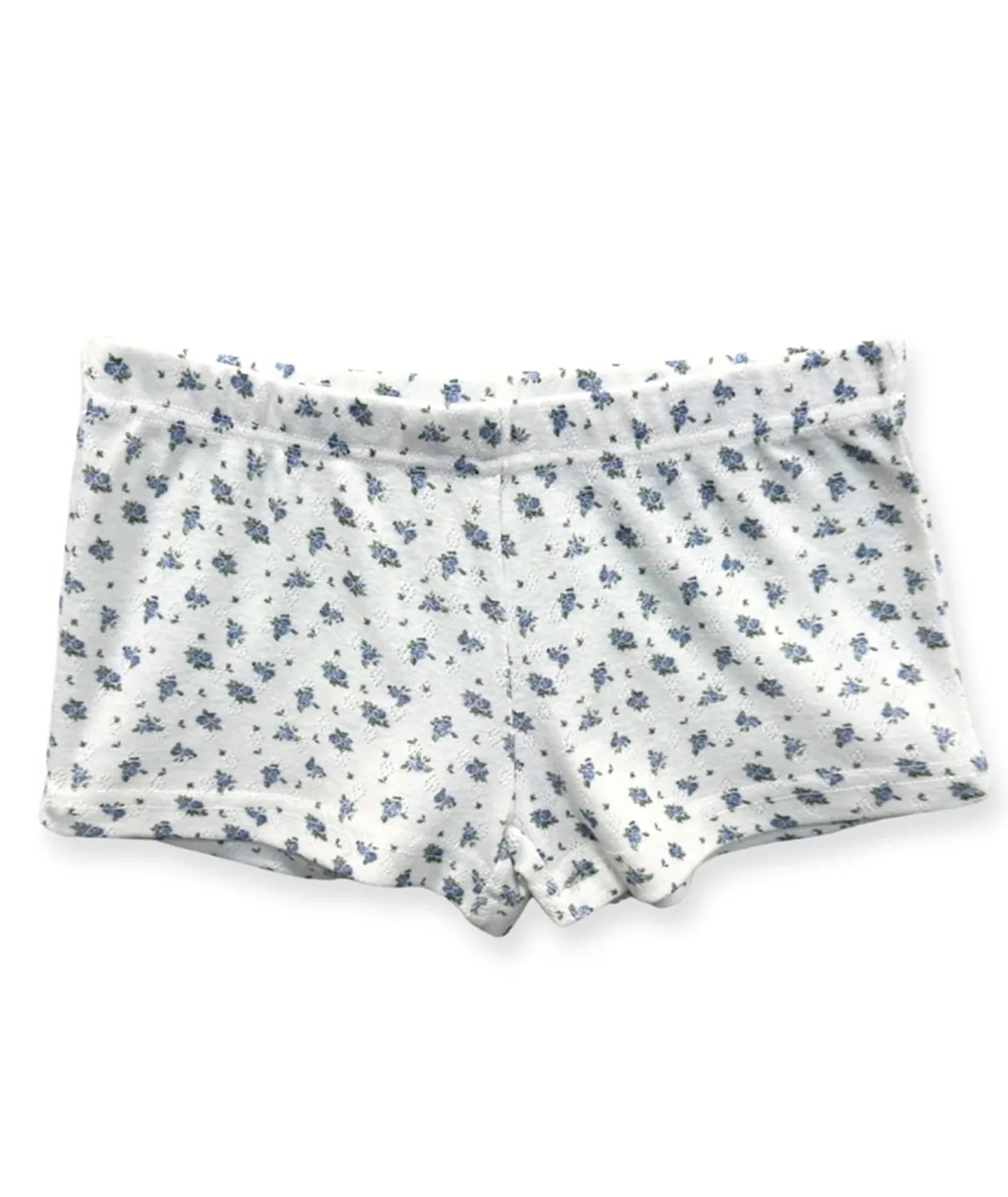 Katie J NYC Girls Baby Blue Rose Ditsy Floral Marina Shorts
