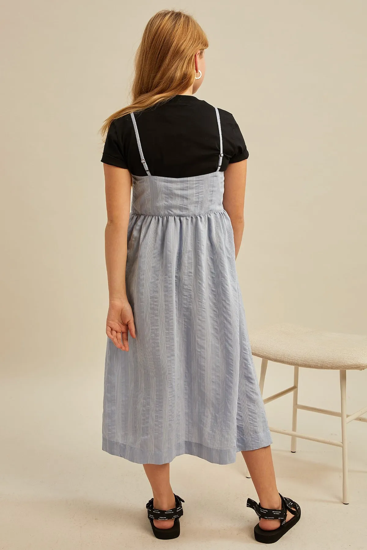 Les Coyotes de Paris Joselyn Girls Dress - Stripe