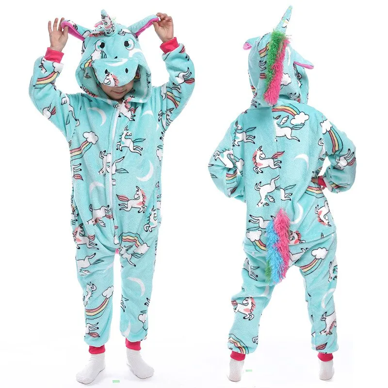Licorne Children Pajamas Winter Sleepwear Boys Onesies Girls Outfits Set Unicorn  Panda Animal Pyjama Kids Baby Pijamas