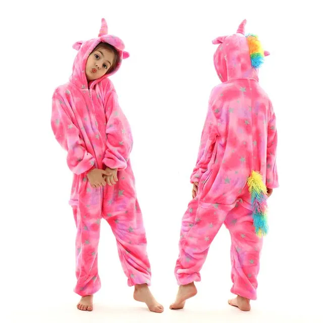 Licorne Children Pajamas Winter Sleepwear Boys Onesies Girls Outfits Set Unicorn  Panda Animal Pyjama Kids Baby Pijamas