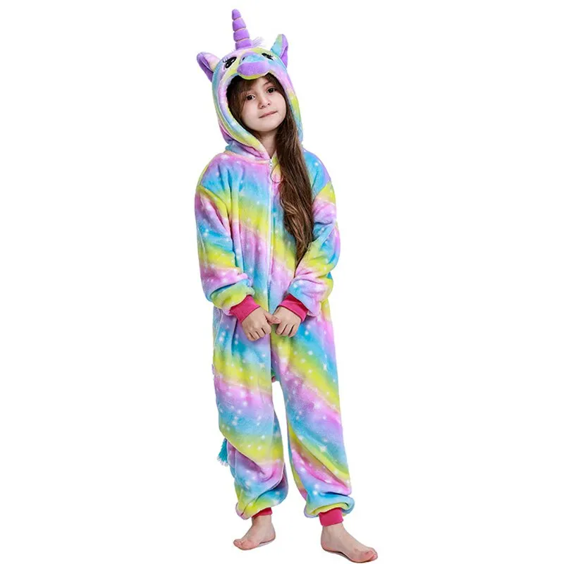 Licorne Children Pajamas Winter Sleepwear Boys Onesies Girls Outfits Set Unicorn  Panda Animal Pyjama Kids Baby Pijamas