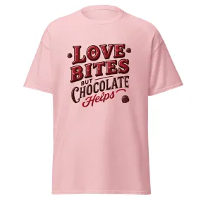 Love Bites But Chocolate Helps - Valentine’s Day T-Shirt – Lightweight and Festive