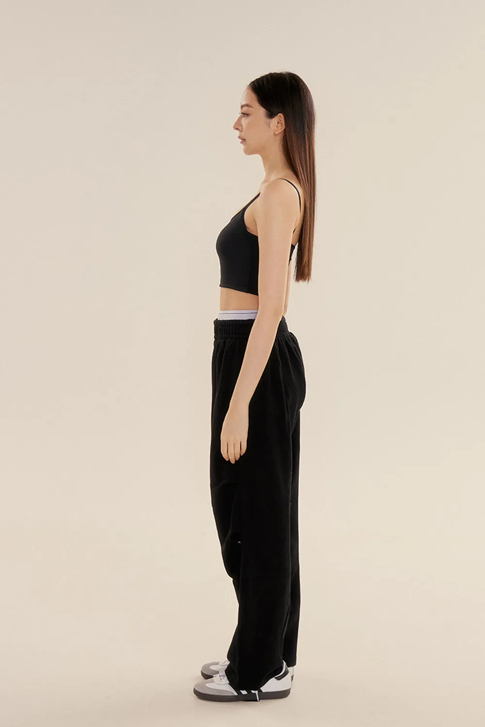 假兩件設計棉褲<br>ESSENTIAL COTTON SWEATPANTS