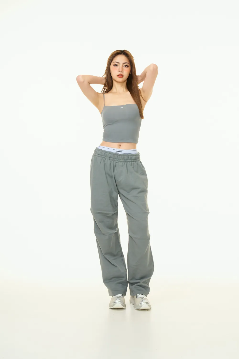 假兩件設計棉褲<br>ESSENTIAL COTTON SWEATPANTS
