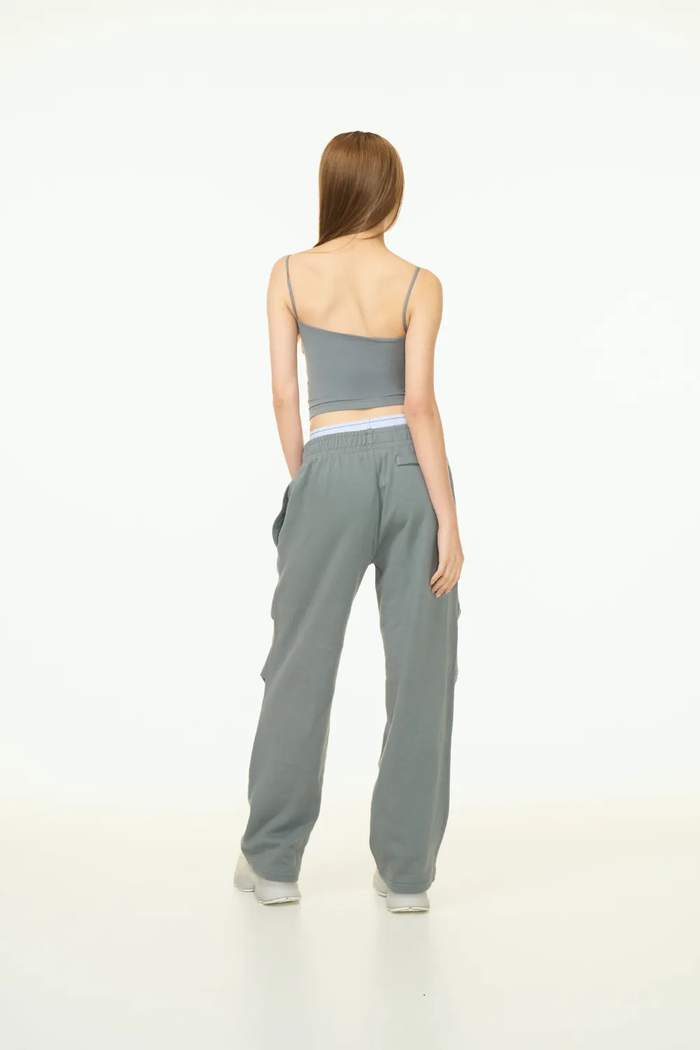 假兩件設計棉褲<br>ESSENTIAL COTTON SWEATPANTS