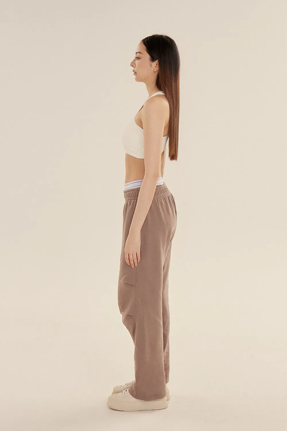 假兩件設計棉褲<br>ESSENTIAL COTTON SWEATPANTS