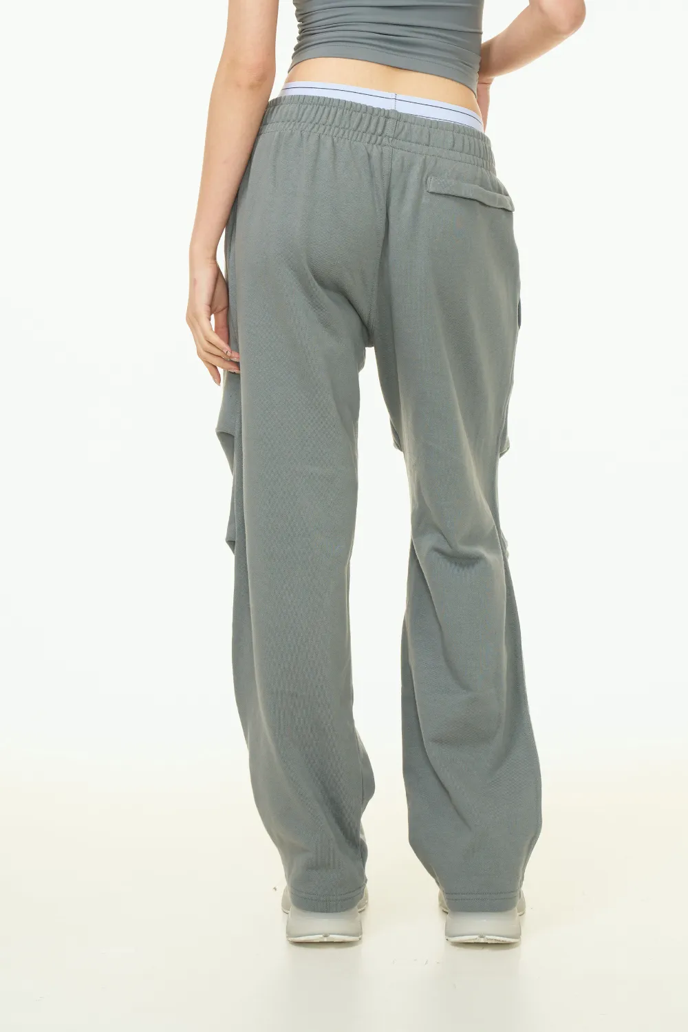 假兩件設計棉褲<br>ESSENTIAL COTTON SWEATPANTS