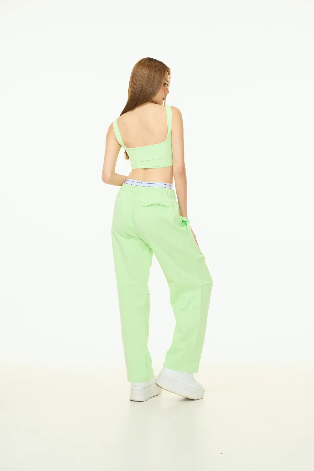 假兩件設計棉褲<br>ESSENTIAL COTTON SWEATPANTS