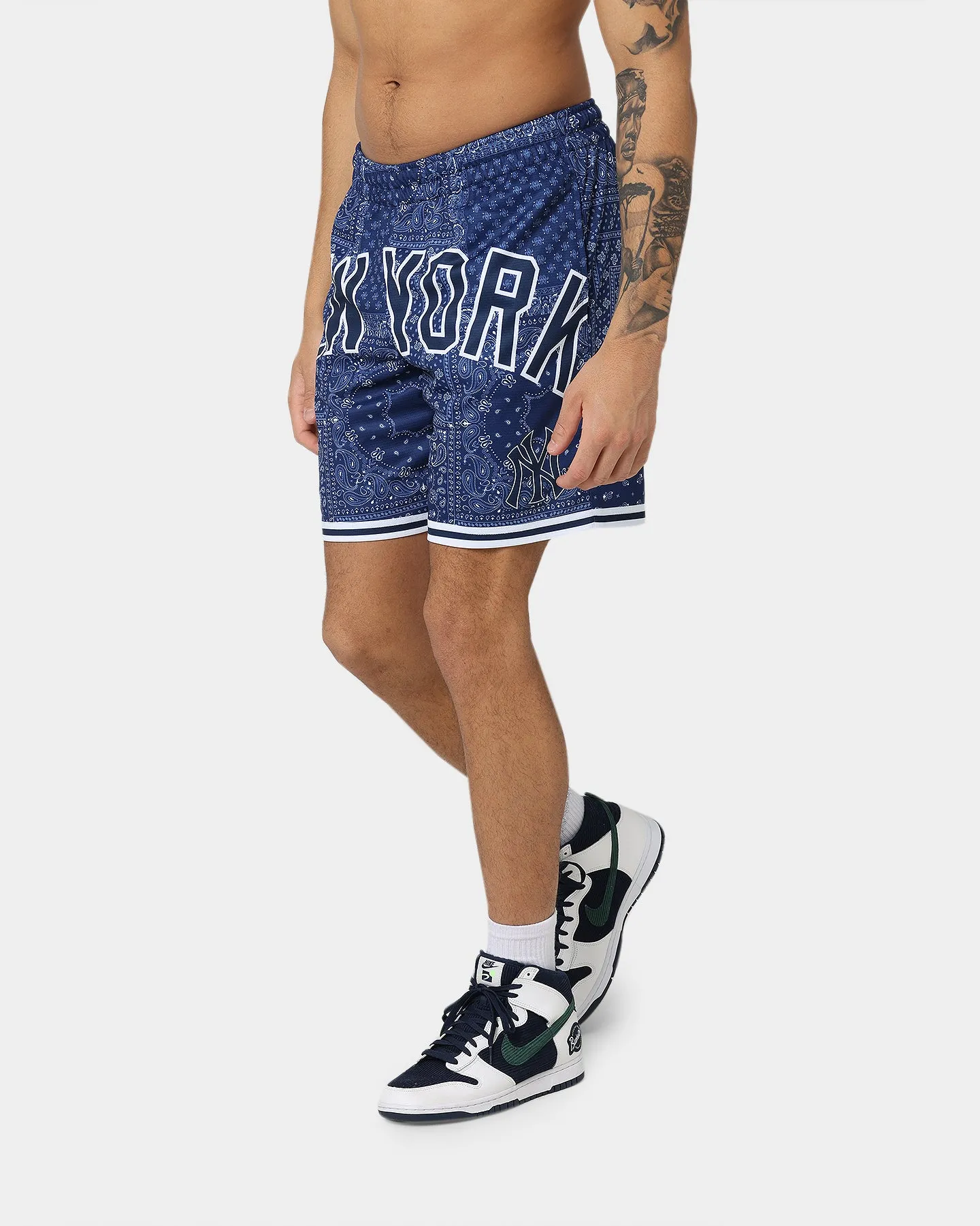 Majestic Athletic New York Yankees Bandana Paisley Wordmark Shorts True Navy
