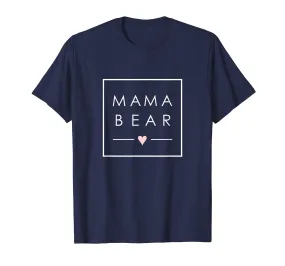 Mama Bear tshirt cute Mother love new Mom minimalist square