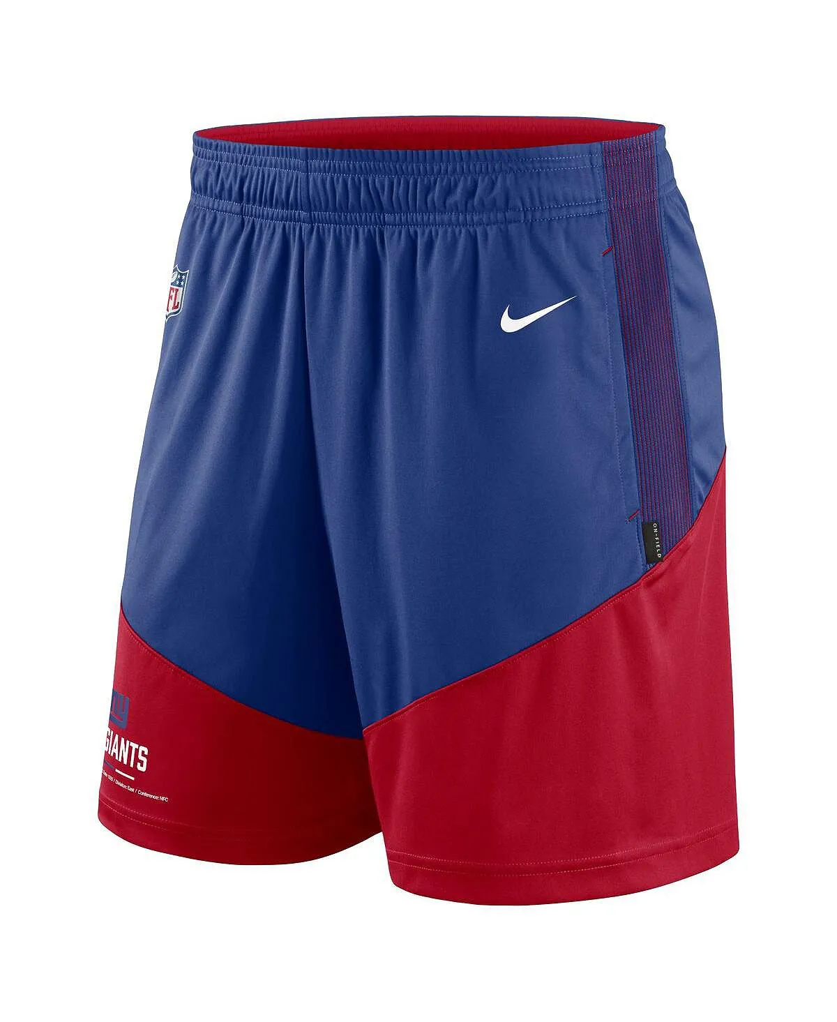 Men's Royal Red Sports Shorts New York Giants Primary Lockup Nike Multi