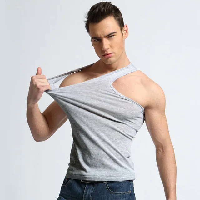 Men's Underwear Cotton Tank Top Men High Quality Bodybuilding Sleeveless Slim Fit Vest Men Tank Tops