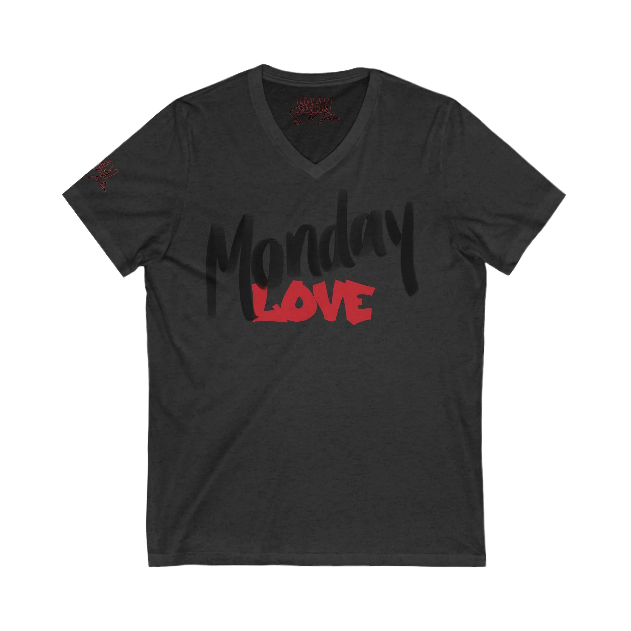 Monday Love - Unisex Jersey Short Sleeve V-Neck Tee
