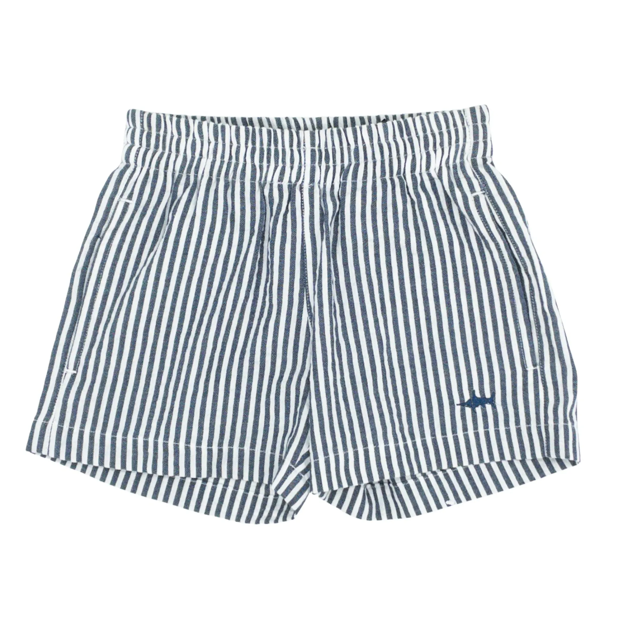 Naples Seersucker Shorts - Navy Stripe