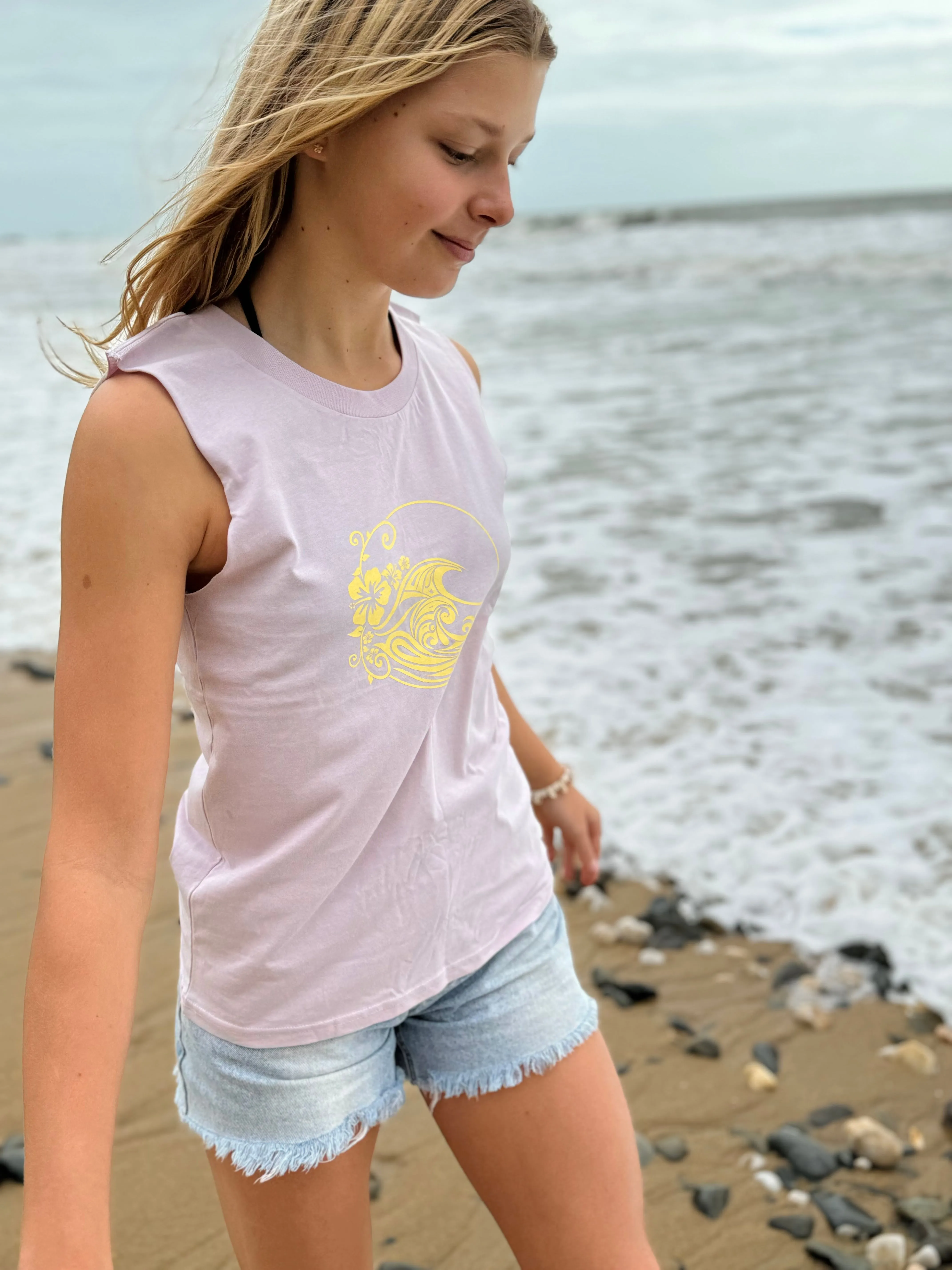 NEW Ladies Swell Tank - Light Purple & Butter Yellow