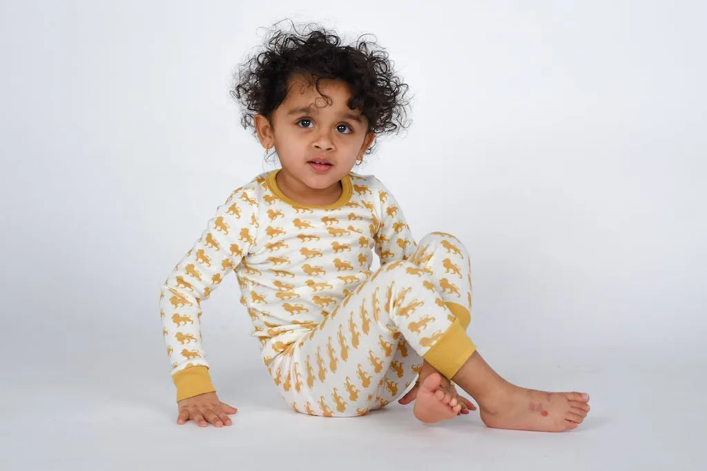 Organic Cotton Pajamas  Lion Orange