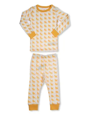 Organic Cotton Pajamas  Lion Orange