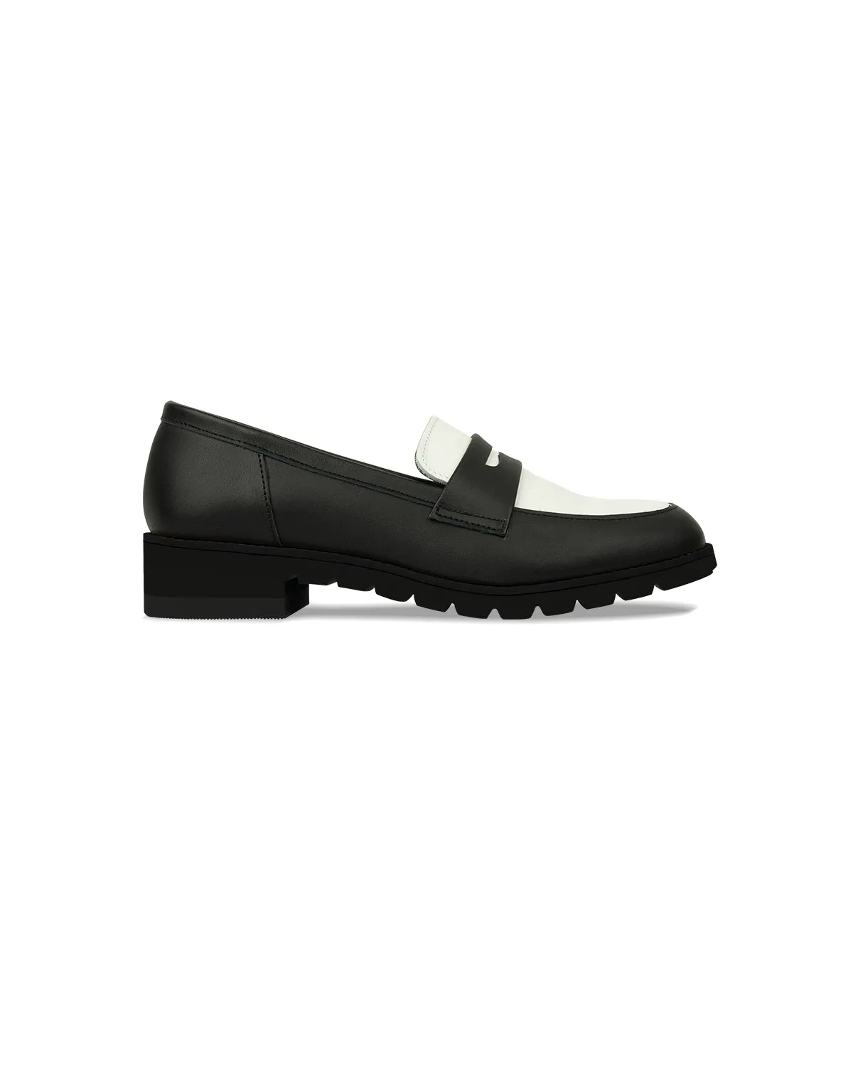 Penny Loafers - Black n White