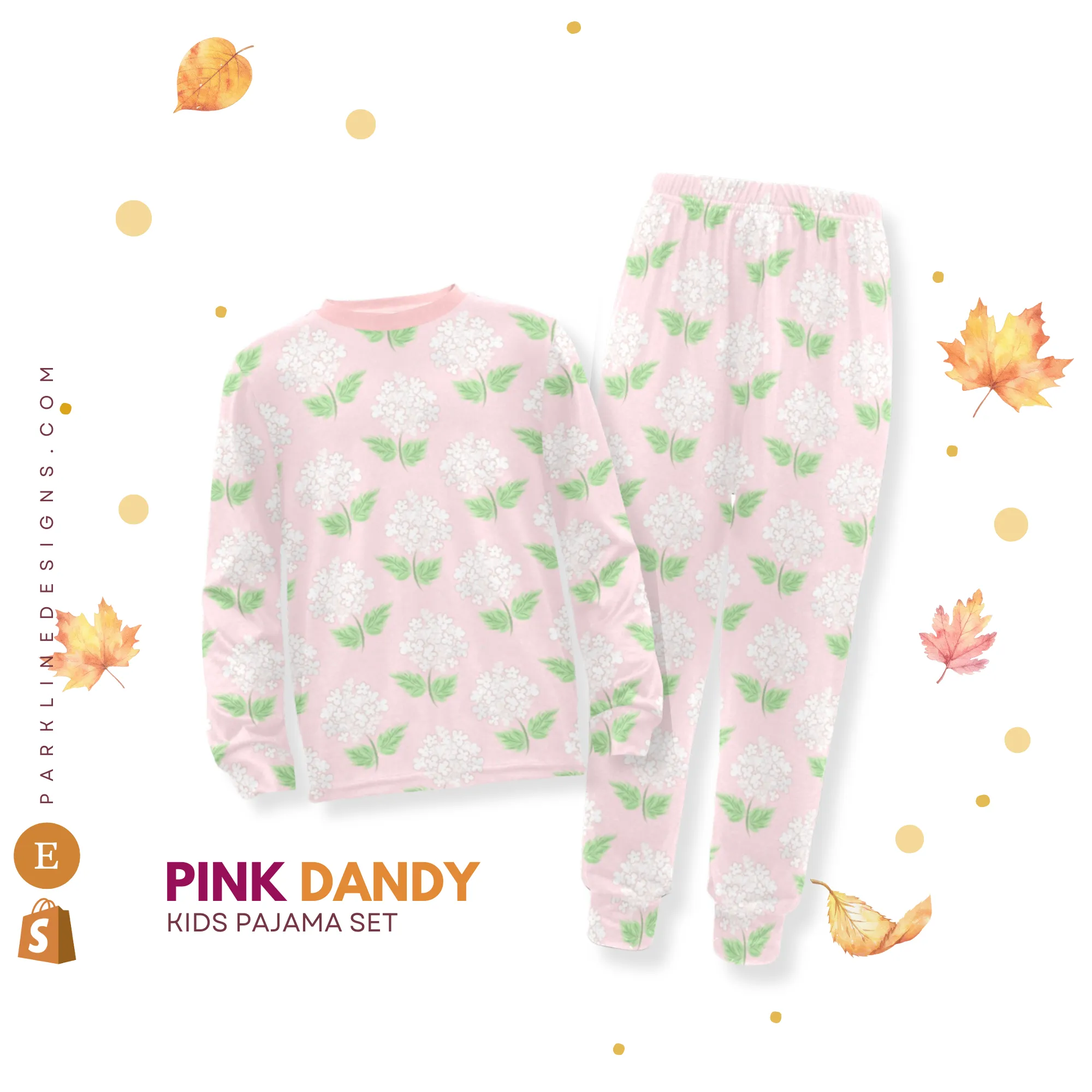 Pink Dandy | Pajama Set for Girls  | Sweet & Comfortable Sleepwear for Kids