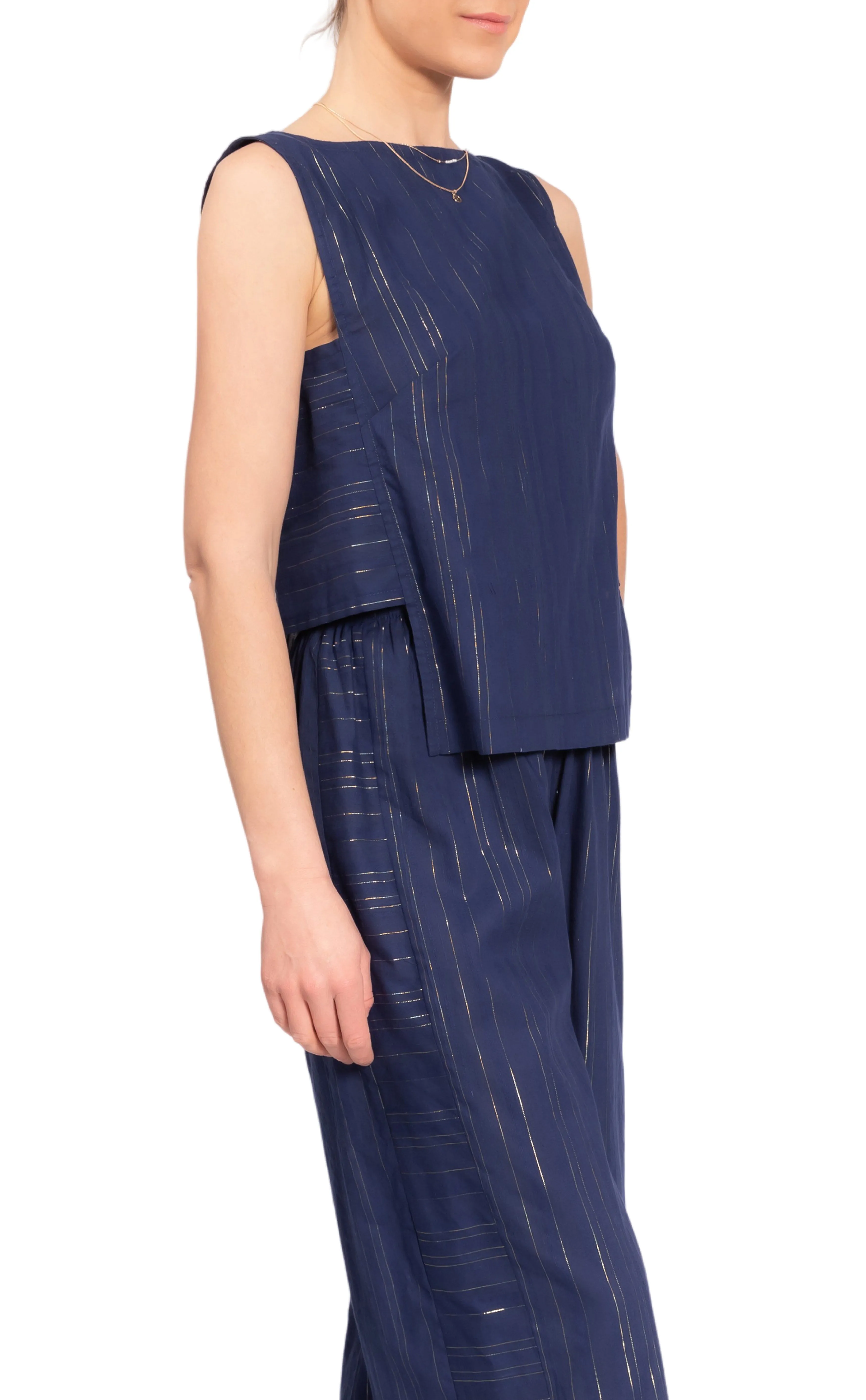 Piper Sleep Set - Shimmer Striped Cotton Lurex