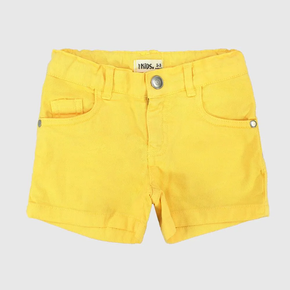 Plain Gabardine Shorts