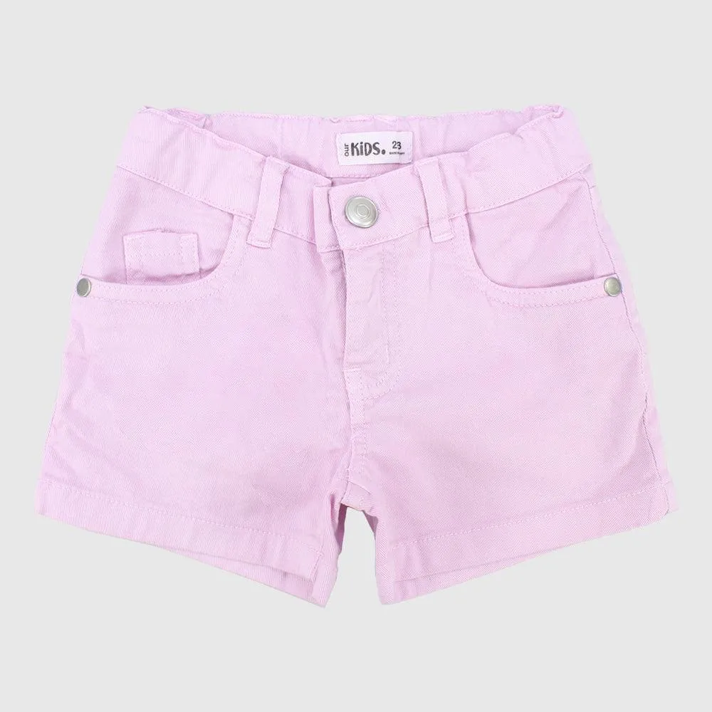 Plain Gabardine Shorts