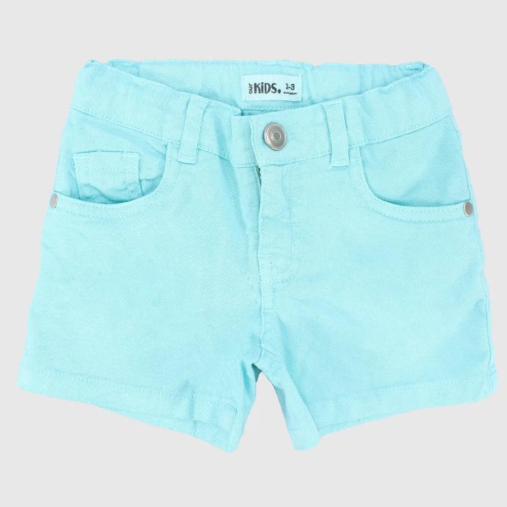 Plain Gabardine Shorts