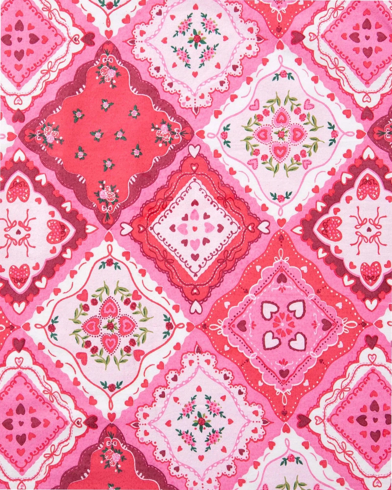 Print Fresh Vintage Valentine Pajama Shorts