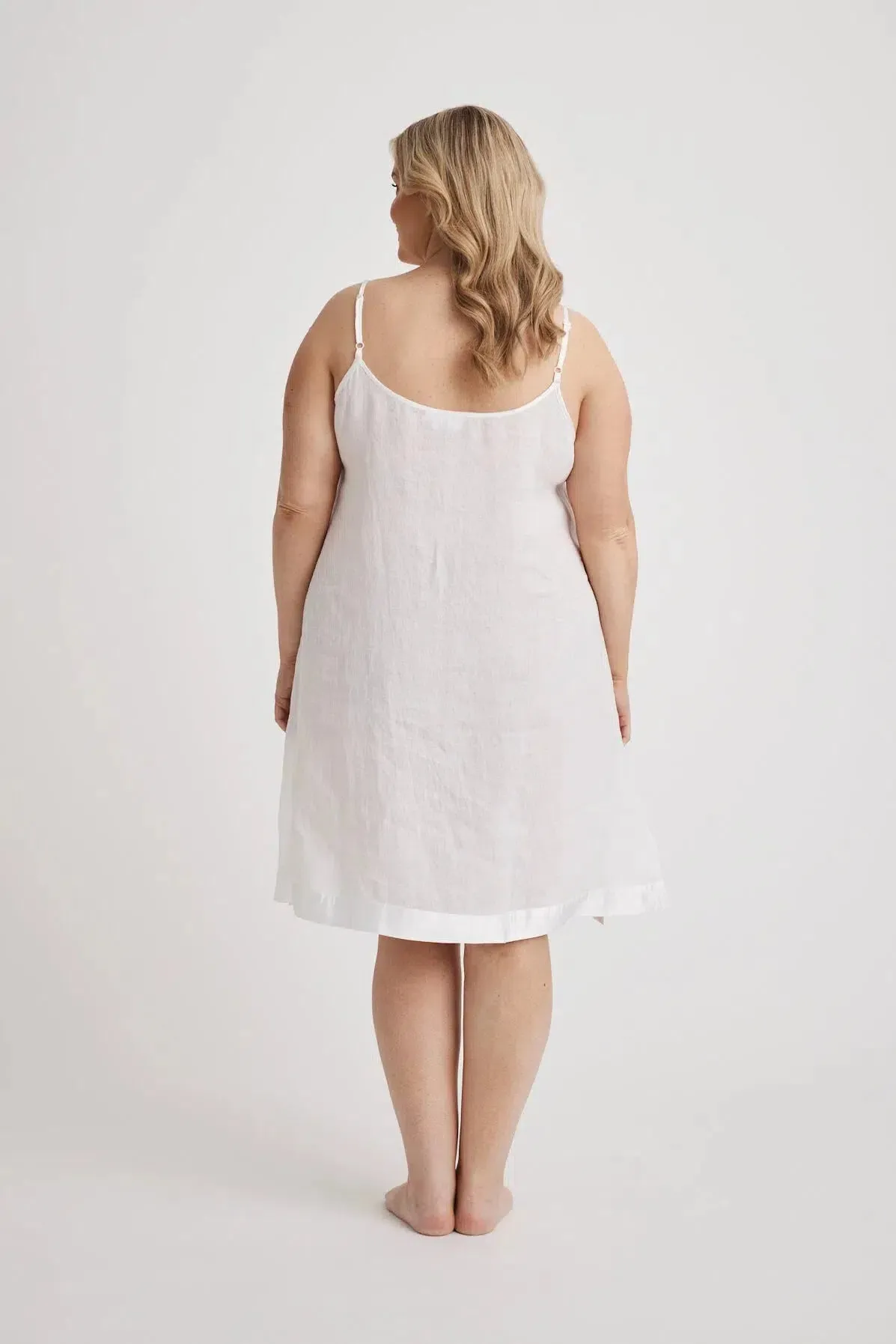 Renae - Slip Nightdress - Short - White