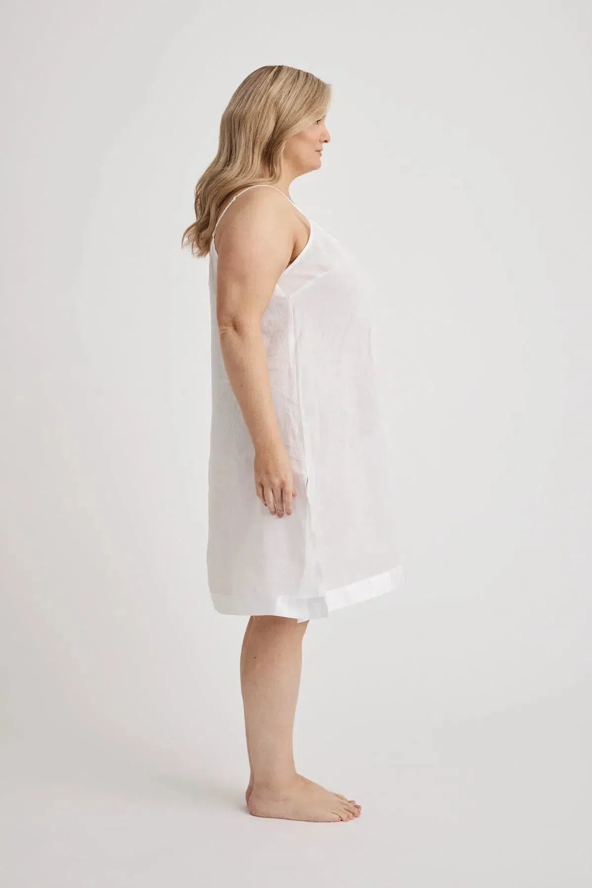 Renae - Slip Nightdress - Short - White