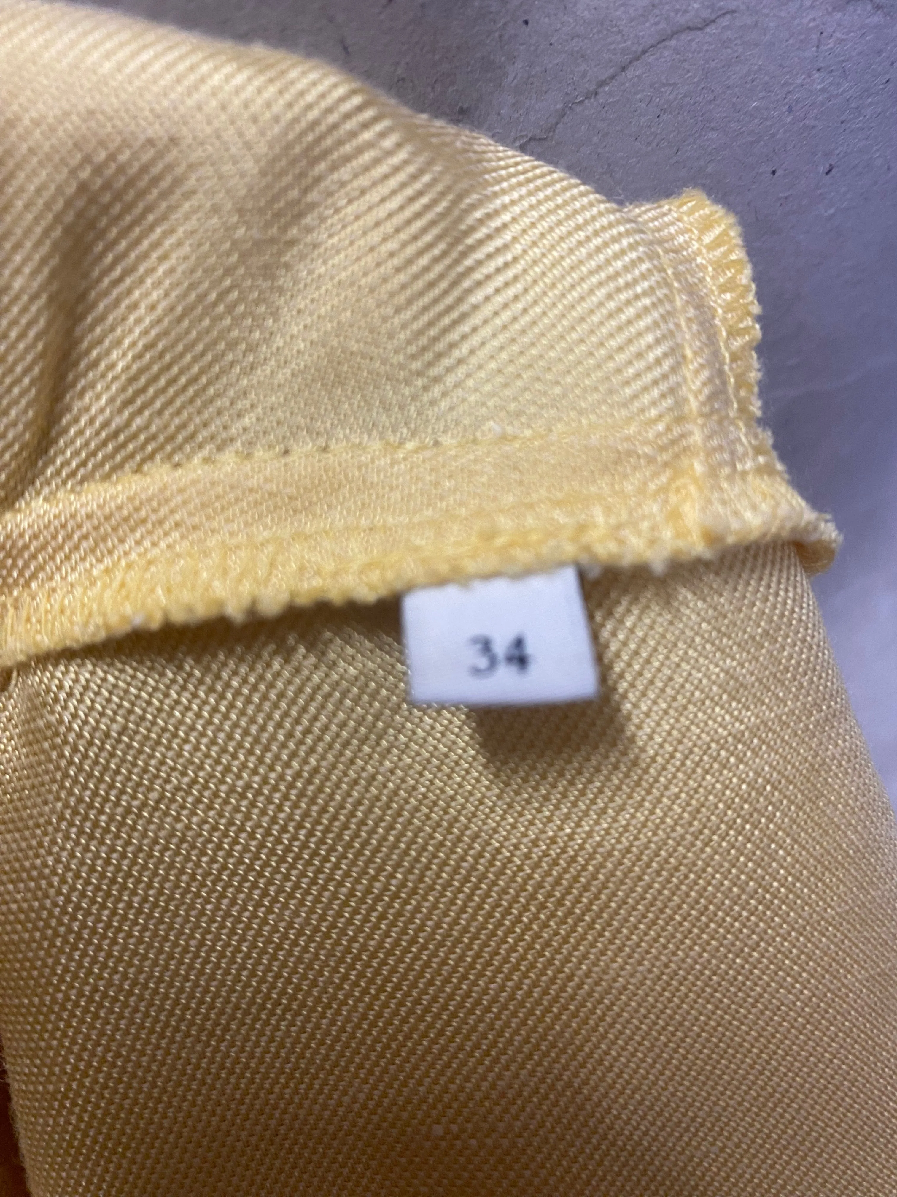 Sandro Yellow Linen Blend Shirt Dress Small