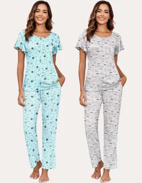 Soft 2 Pack Printed Pajama Sets (US Only)