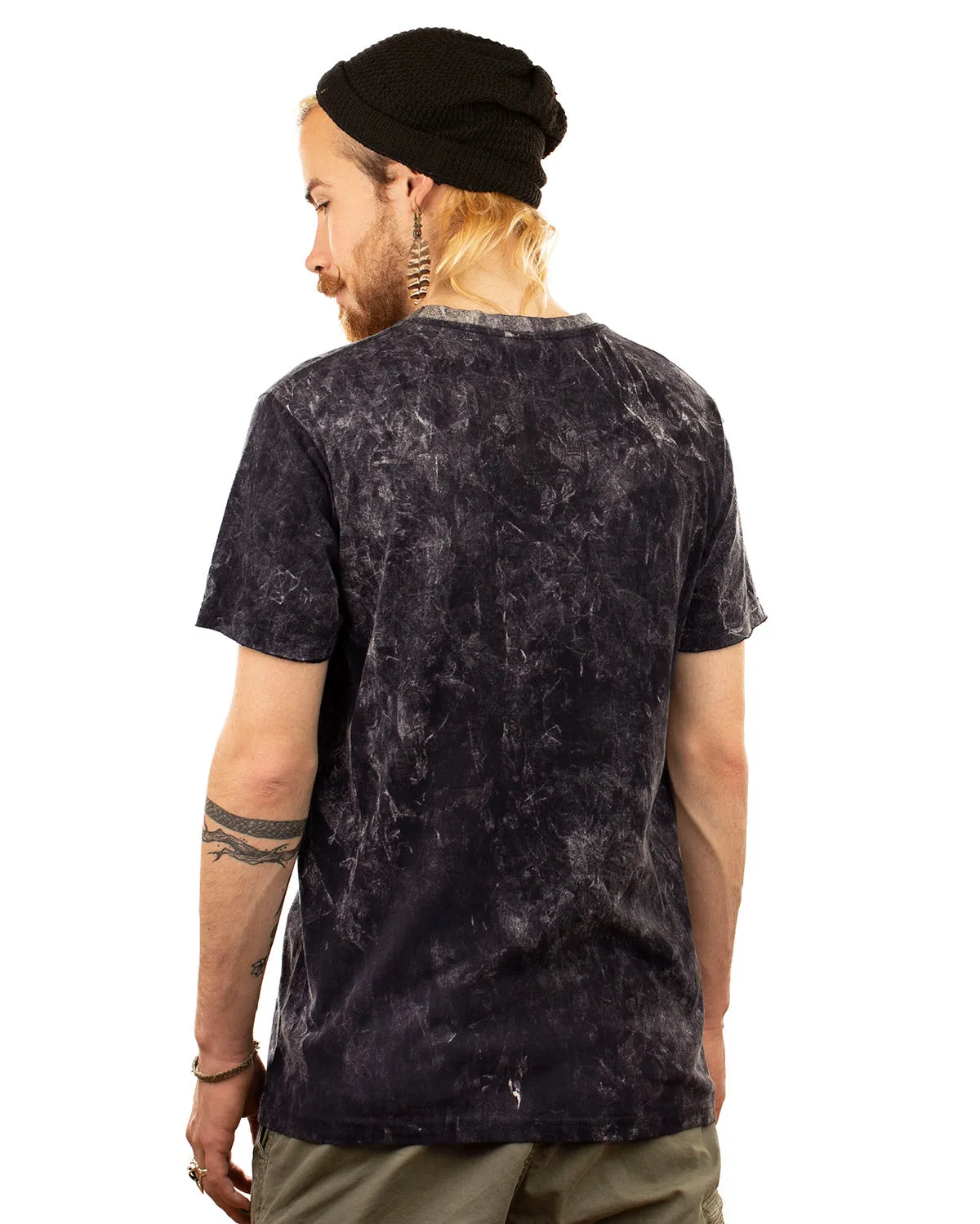 Stonewash Two Hands Cotton T-shirt Black