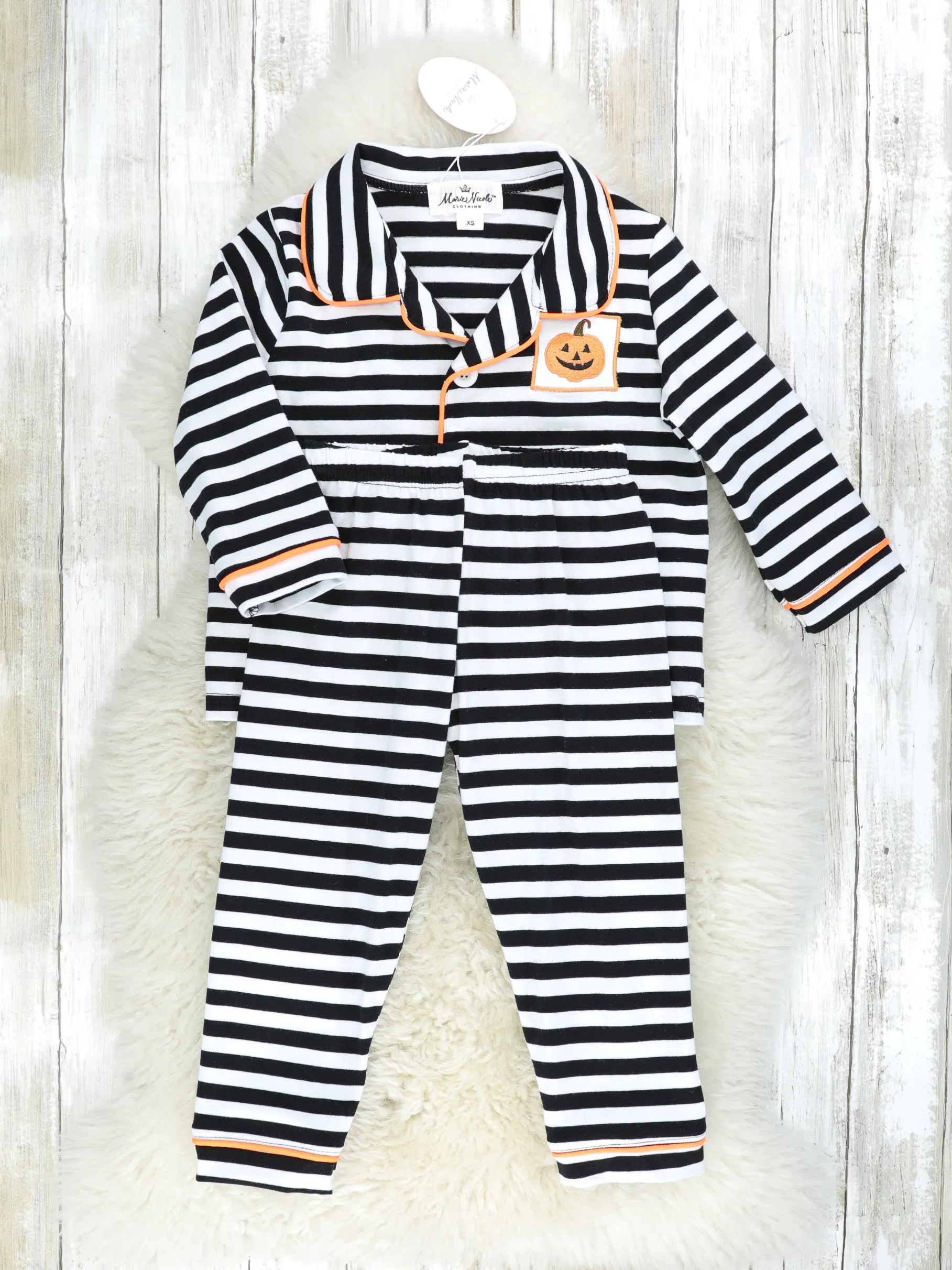 Striped Jack O Lantern Pajamas