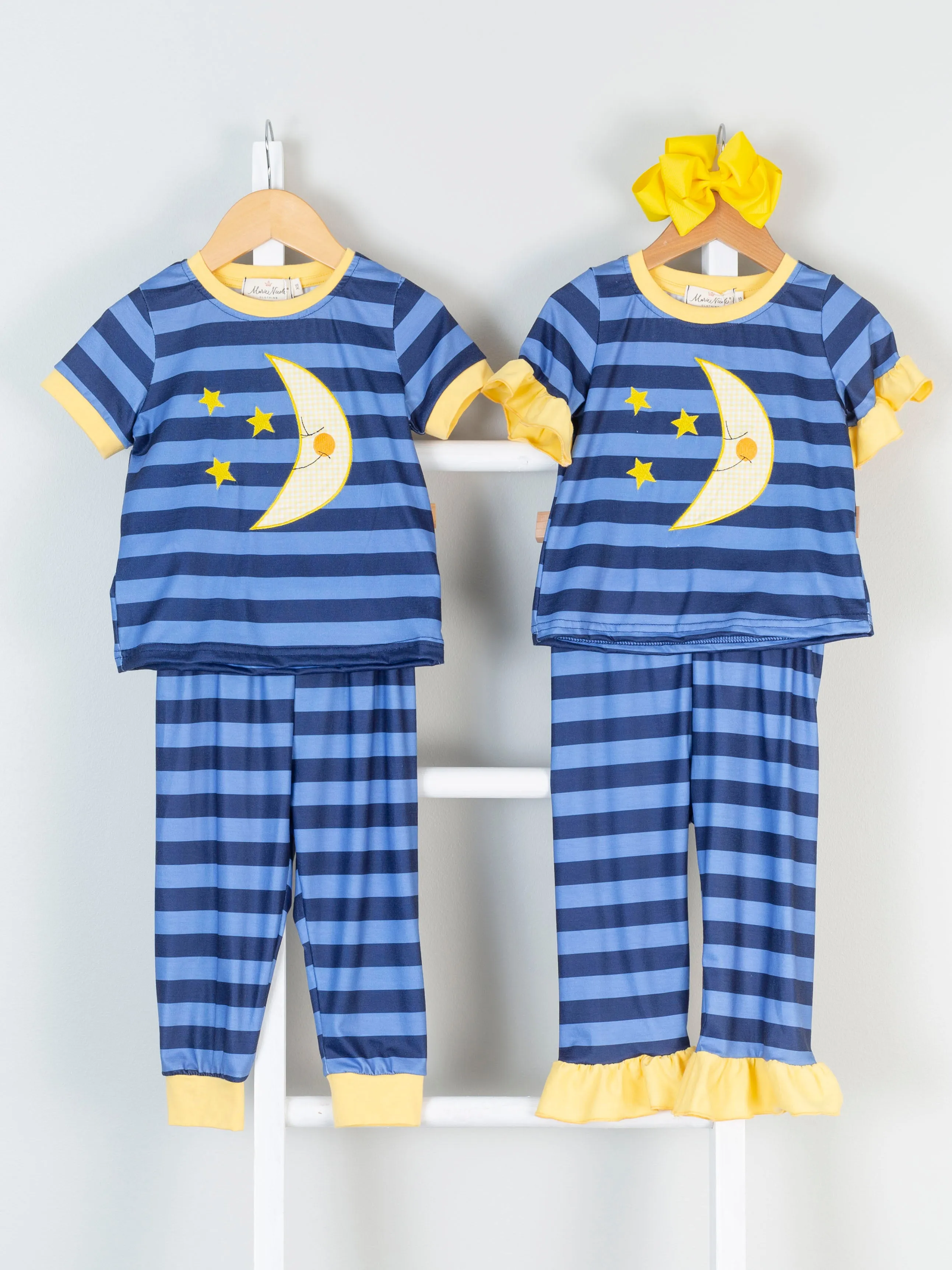 Striped Moon Pajamas - Girls & Boys