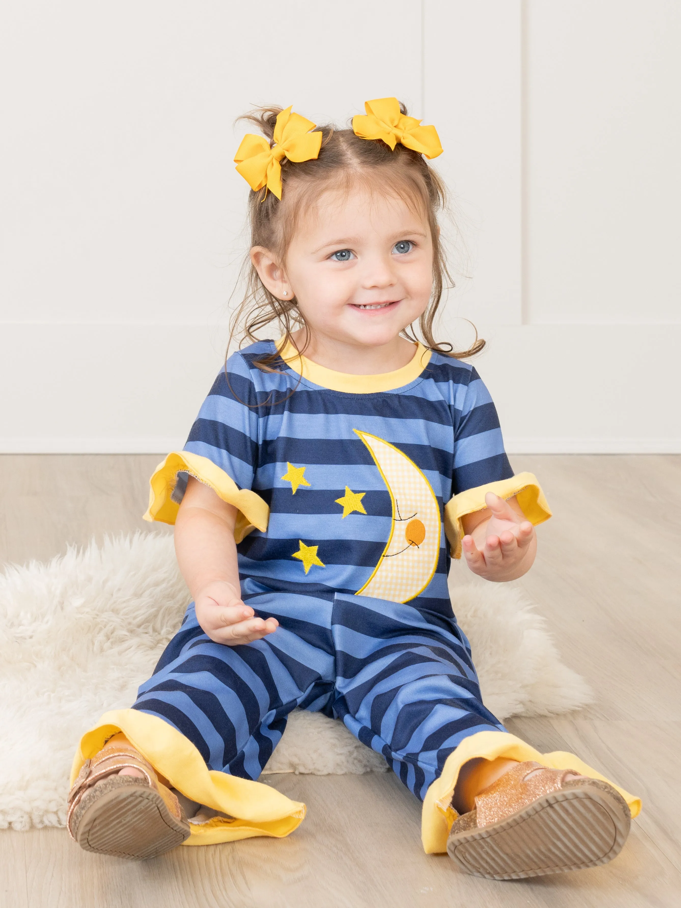 Striped Moon Pajamas - Girls & Boys