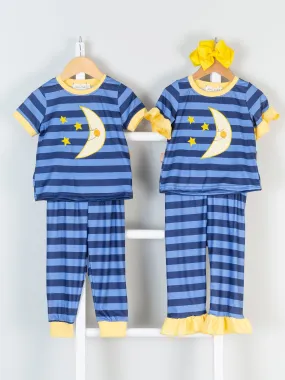 Striped Moon Pajamas - Girls & Boys