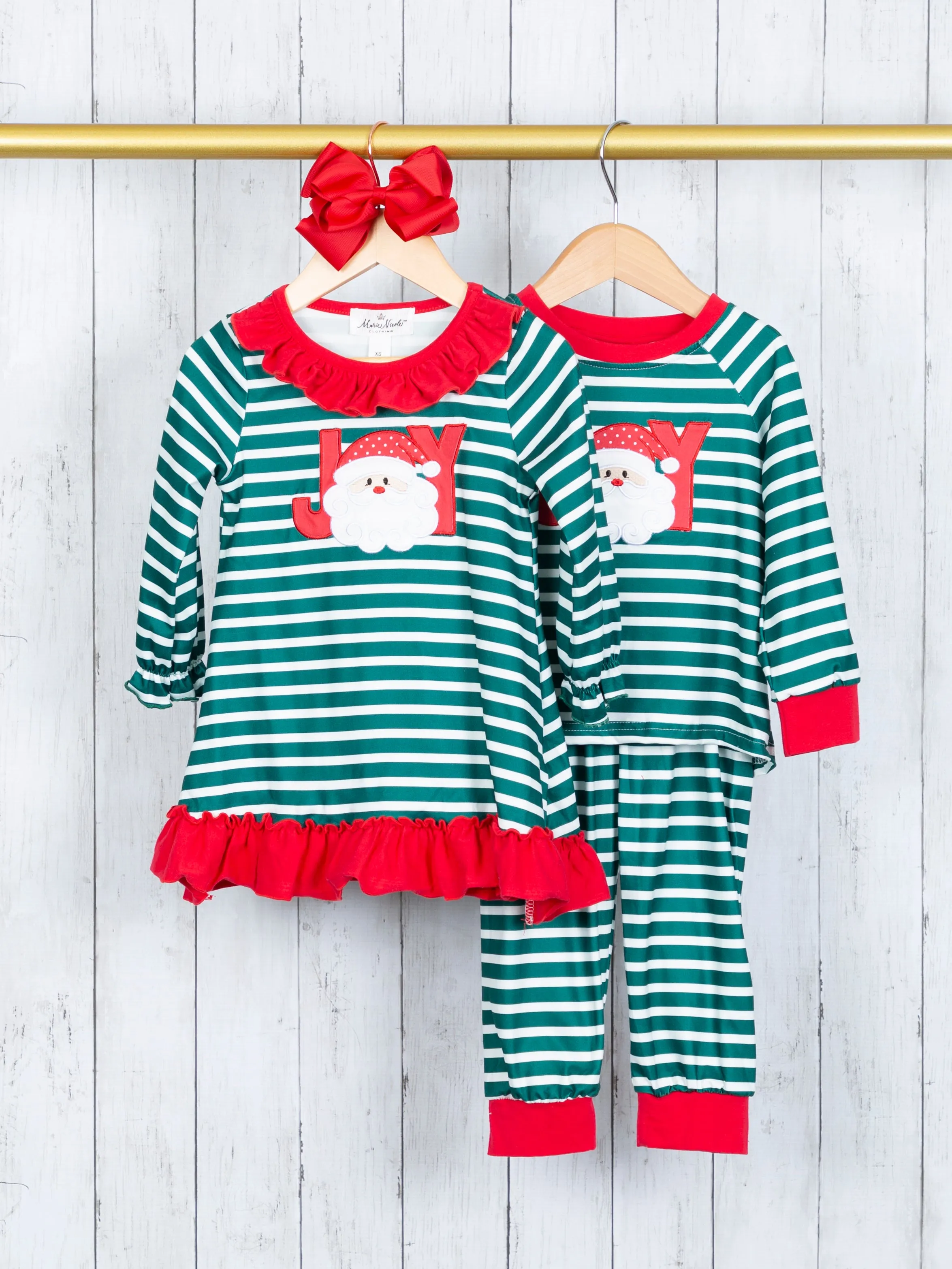 Striped "JOY" Pajamas