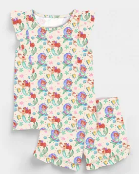 Summer Love Kiss the Girl - Bamboo Flutter Sleeve & Shorts Lounge Set