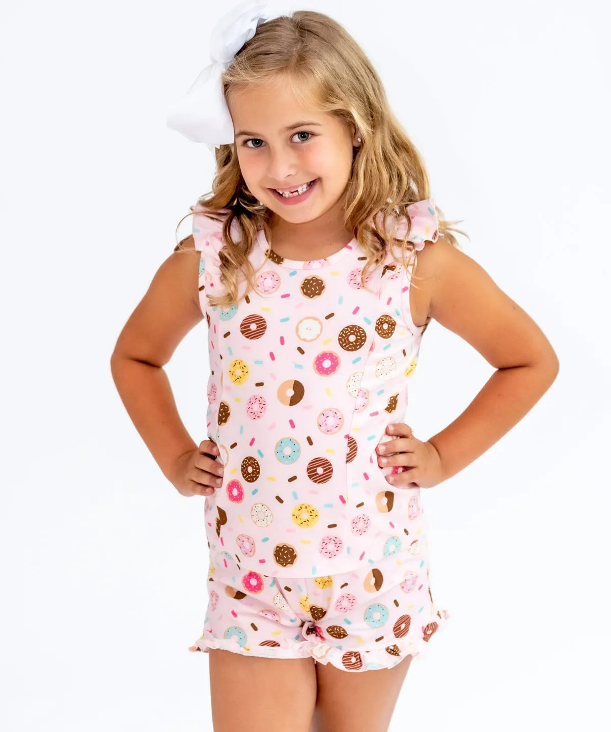 Summer Love Kiss the Girl - Bamboo Flutter Sleeve & Shorts Lounge Set