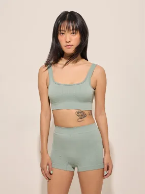 Superstar Mint Ribbed Textured Boy Shorts Brief