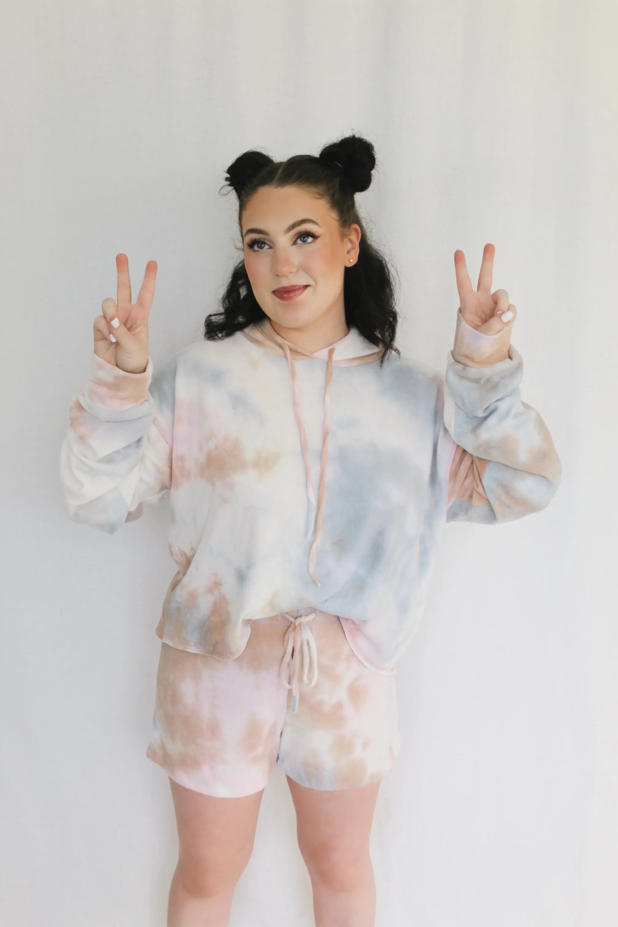 Sweetheart Tie-Dye Hoodie Loungewear Set